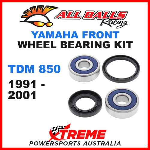 All Balls 25-1334 Yamaha TDM850 TDM 850 1991-2001 Front Wheel Bearing Kit