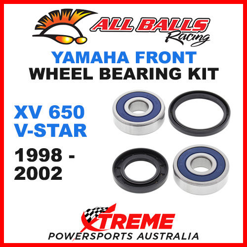 All Balls 25-1334 Yamaha XV650 XV 650 V-Star 1998-2002 Front Wheel Bearing Kit