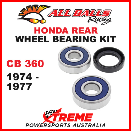 All Balls 25-1335 Honda CB360 CB 360 1974-1977 Rear Wheel Bearing Kit
