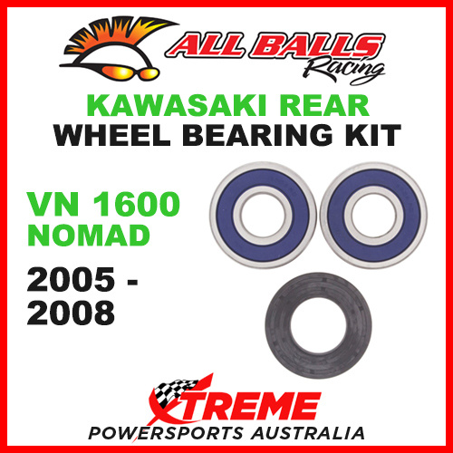 25-1353 Kawasaki VN1600 VN 1600 Nomad 2005-2008 Rear Wheel Bearing Kit