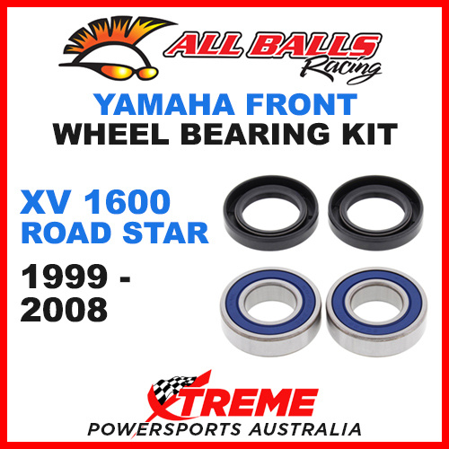 All Balls 25-1403 Yamaha XV1600 Road Star 1999-2008 Front Wheel Bearing Kit