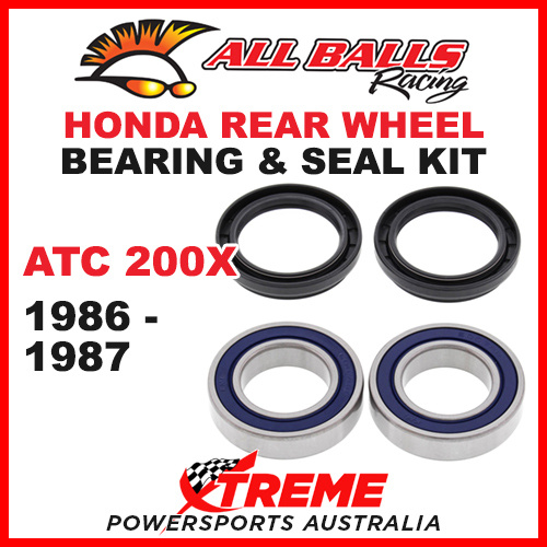 All Balls 25-1445 Honda ATC200X ATC 200X 1986-1987 ATV Rear Wheel Bearing Kit