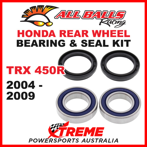 25-1479 Honda ATV TRX450R TRX 450R 2004-2009 Rear Wheel Bearing Kit