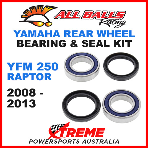 ALL BALLS 25-1508 Yamaha YFM 250 Raptor 2008-2013 Rear Wheel Bearing Kit
