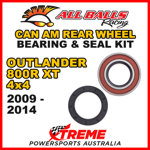 25-1516 ATV REAR WHEEL BEARING KIT CAN AM OUTLANDER 800R XT 4X4 2009-2014