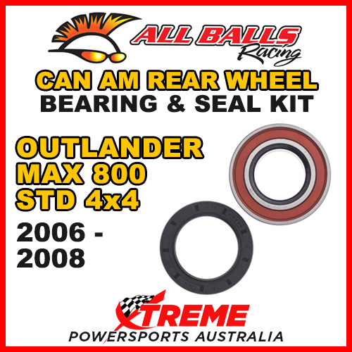 25-1516 ATV REAR WHEEL BEARING KIT CAN AM OUTLANDER MAX 800 STD 4X4 2006-2008