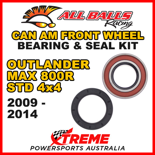 25-1516 ATV FRONT WHEEL BEARING KIT CAN AM OUTLANDER MAX 800R STD 4X4 2009-2014
