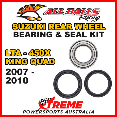 ALL BALLS 25-1537 ATV REAR WHEEL BEARING KIT For Suzuki LTA-450X KING QUAD 2007-2010