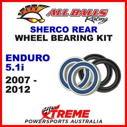 MX Rear Wheel Bearing Kit Sherco Enduro 5.1i 5.1I 510cc 2007-2012, All Balls 25-1556