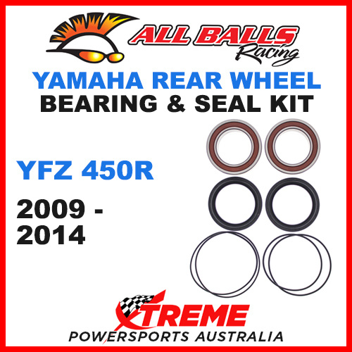 ALL BALLS 25-1612 Yamaha YFZ 450R 2009-2014 Rear Wheel Bearing Kit
