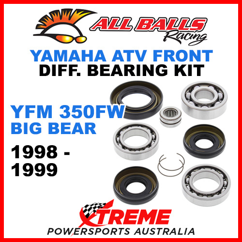 25-2001 Yamaha YFM 350FW Big Bear 1998-1999 Front Differential Bearing Kit