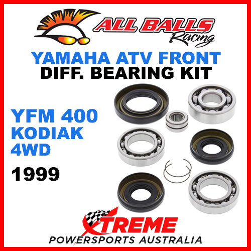 All Balls 25-2001 Yamaha YFM 400 Kodiak 4WD 1999 Front Differential Bearing Kit