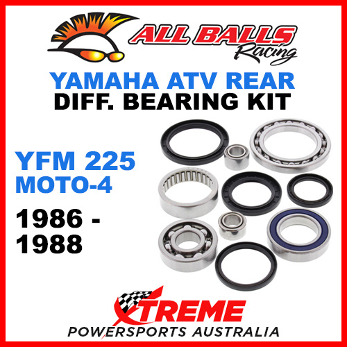 25-2030 Yamaha YFM 225 Moto-4 86-88 ATV Rear Differential Bearing & Seal Kit
