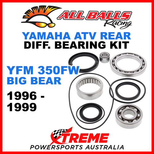 25-2033 Yamaha YFM 350FW Big Bear 96-99 ATV Rear Differential Bearing Kit