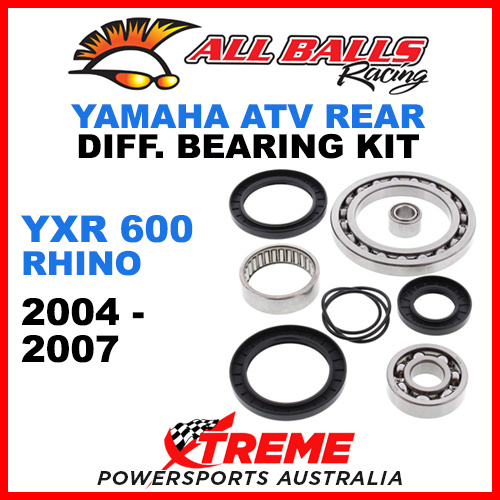 25-2045 Yamaha YXR 600 Rhino 04-07 ATV Rear Differential Bearing & Seal Kit