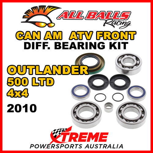 25-2069 Can Am Outlander 500 LTD 4x4 2010 ATV Front Differential Bearing Kit