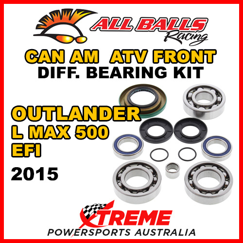 25-2069 Can Am Outlander L MAX 500 EFI 2015 ATV Front Differential Bearing Kit