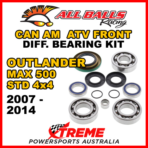25-2069 Can Am Outlander MAX 500 STD 4x4 07-14 Front Differential Bearing Kit