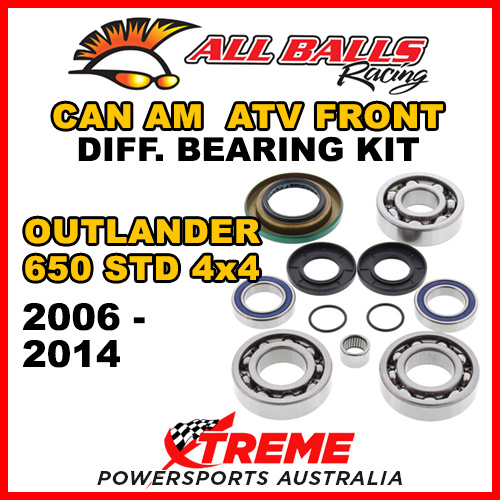 25-2069 Can Am Outlander 650 STD 4x4 2006-14 ATV Front Differential Bearing Kit