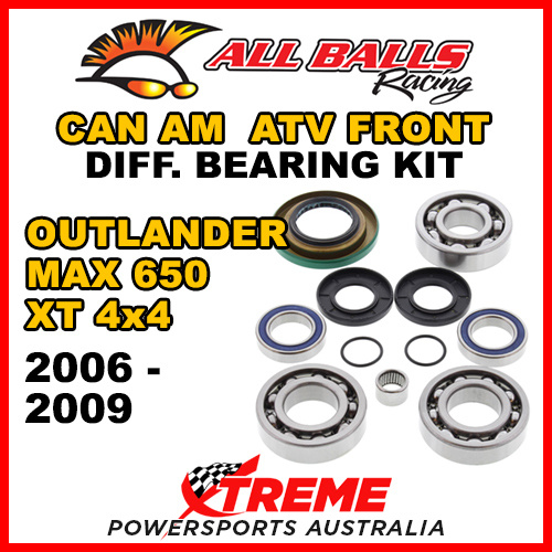 25-2069 Can Am Outlander MAX 650 XT 4x4 06-09 Front Differential Bearing Kit