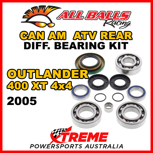 25-2069 Can Am Outlander 400 XT 4x4 2005 ATV Rear Differential Bearing Kit