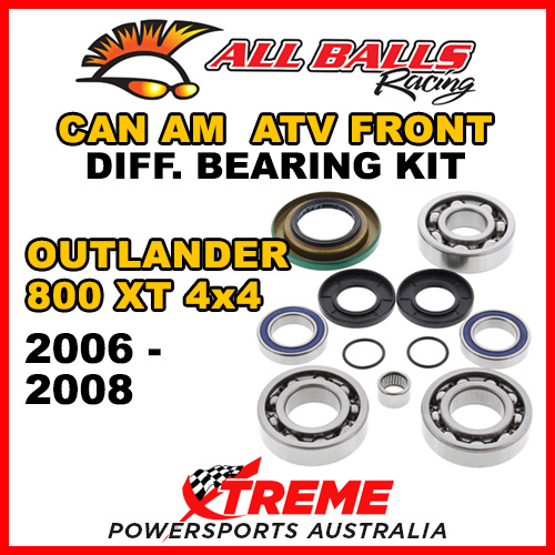 25-2069 Can Am Outlander 800 XT 4x4 2006-2008 Front Differential Bearing Kit