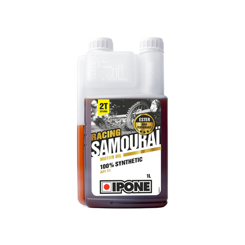 IPONE 2-Stroke Racing 1L Samourai 100% Synthetic MX Engine Oil Strawberry-Scent