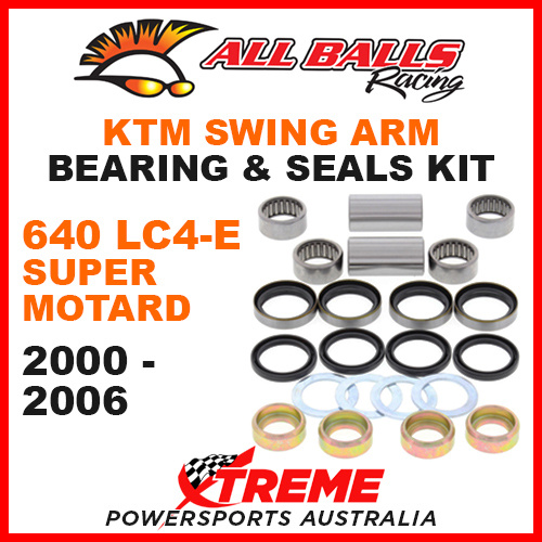 ALL BALLS 28-1087 SWINGARM BEARING KIT KTM 640 LC4-E SUPERMOTARD 2000-2006