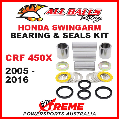 28-1128 Honda CRF450X CRF 450X 2005-2016 MX Swingarm Bearing & Seals Kit