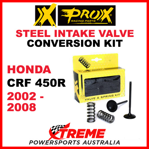 ProX Honda CRF450R CRF 450R 2002-2008 Steel Intake Valve & Spring Upgrade Kit