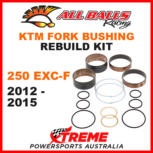 38-6074 KTM 250 EXC-F 250EXC-F 2012-2015 MX Fork Bushing Rebuild Kit Dirt Bike