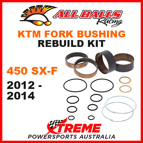 38-6082 KTM 450 SX-F 450SX-F 2012-2014 MX Fork Bushing Rebuild Kit Dirt Bike
