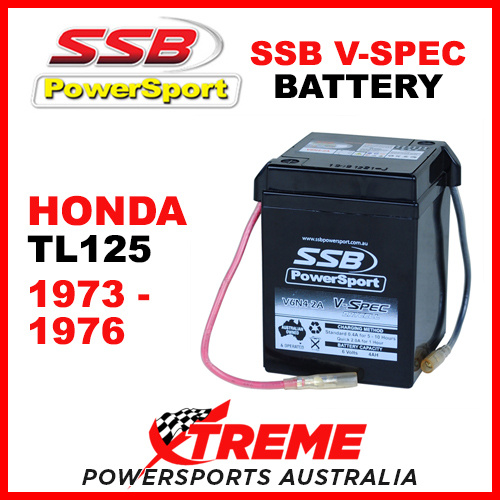 SSB Honda TL125 TL 125 1973-1976 6V V-SPEC Dry Cell High Performance AGM Battery