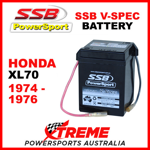 SSB Honda XL70 XL 70 1974-1976 6V V-SPEC Dry Cell High Performance AGM Battery