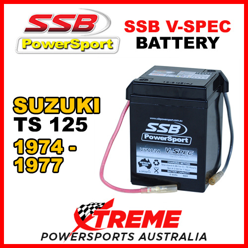SSB 6V For Suzuki TS125 TS 125 1974-1977 V-Spec Dry Cell AGM Battery 4-V6N4-2A
