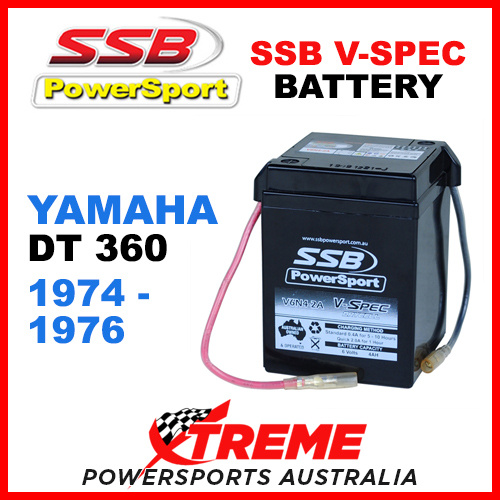 Yamaha DT360 DT 360 1974 SSB 6V V-Spec Dry Cell AGM Battery 4-V6N4-2A