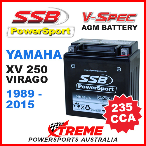 SSB 12V V-SPEC DRY CELL 235 CCA AGM BATTERY YAMAHA XV250 XV 250 VIRAGO 1989-2015