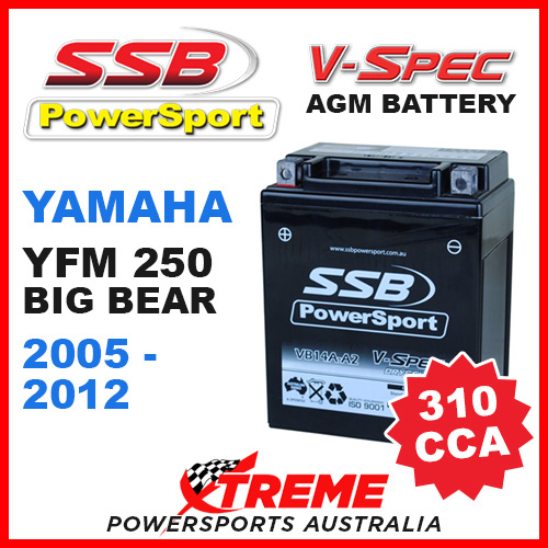 SSB 12V V-SPEC DRY CELL 310 CCA AGM BATTERY YAMAHA YFM250 BIG BEAR 2005-2012