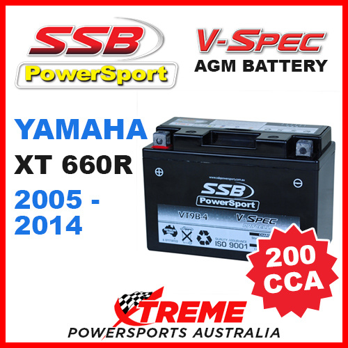 SSB 12V V-SPEC DRY CELL 200 CCA AGM BATTERY YAMAHA XT660R XT 660R 2005-2014