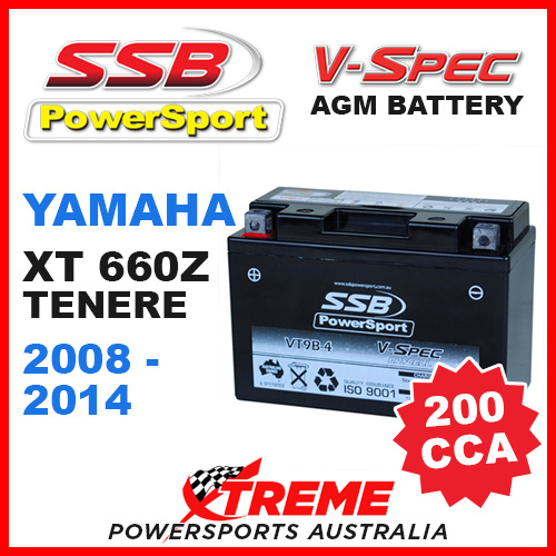 SSB 12V V-SPEC DRY CELL 200 CCA AGM BATTERY YAMAHA XT660Z TENERE 2008-2014