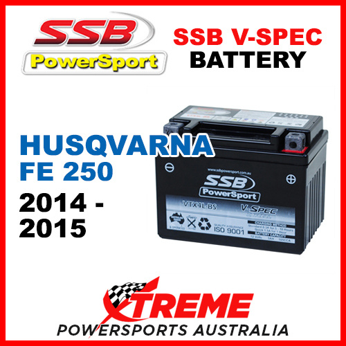 SSB Powersport 12V Husqvarna FE250 2014-2015 105 CCA V-Spec Battery VTX4L-BS