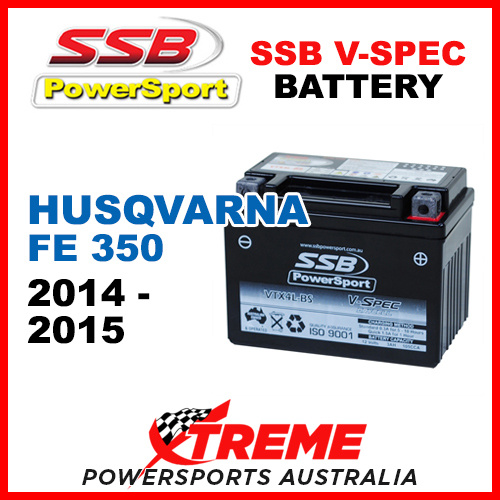 SSB Powersport 12V Husqvarna FE350 2014-2015 105 CCA V-Spec Battery VTX4L-BS