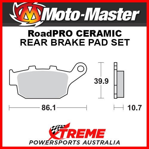 Moto-Master Honda XL700V Transalp 2008-2009 RoadPRO Ceramic Rear Brake Pad 402204