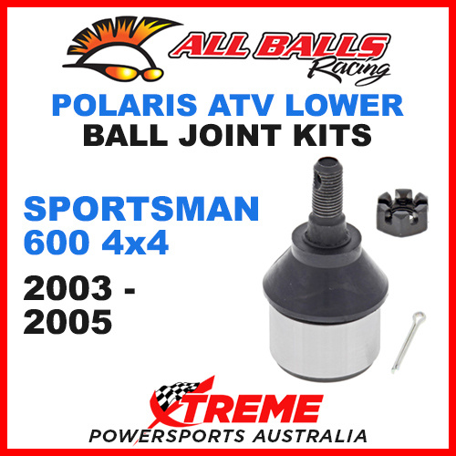 All Balls 42-1030 Polaris Sportsman 600 4X4 2003-2005 ATV Lower Ball Joint Kit