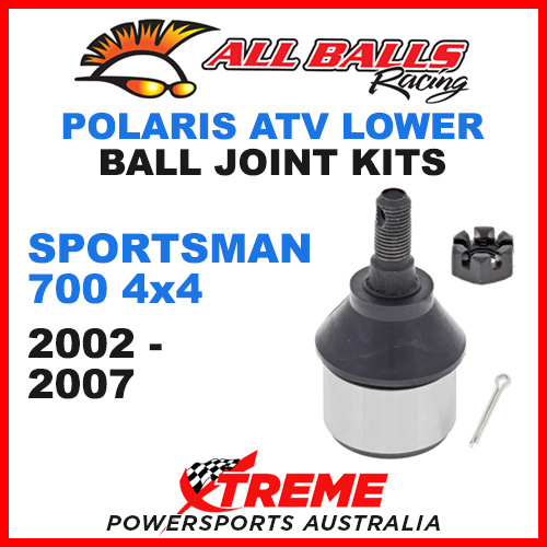 All Balls 42-1030 Polaris Sportsman 700 4X4 2002-2007 ATV Lower Ball Joint Kit