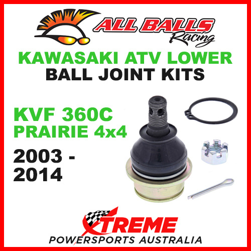 42-1033 Kawasaki KVF 360C Prairie 4x4 03-14 All Balls ATV Lower Ball Joint Kit