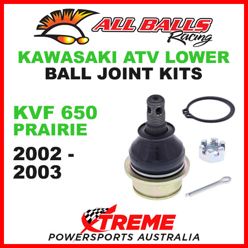 42-1033 Kawasaki KVF 650 Prairie 2002-2003 All Balls ATV Lower Ball Joint Kit