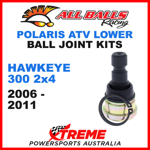 All Balls 42-1037 Hawkeye 300 2x4 2006-2011 ATV Lower Ball Joint Kit
