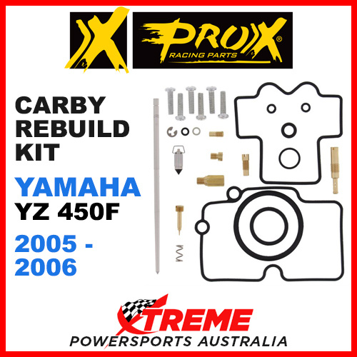 Pro-X Yamaha YZ450F YZ 450F 2005-2006 Carb Carburetor Repair Kit 44.55.10271
