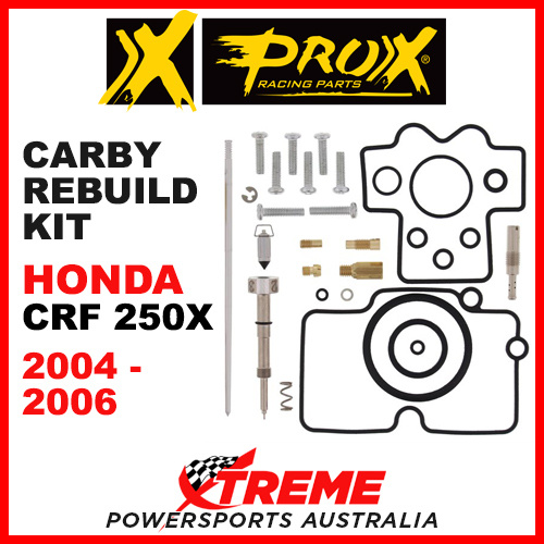 Pro-X Honda CRF250X CRF 250X 2004-2006 Carburetor Rebuild Kit 44.55.10457